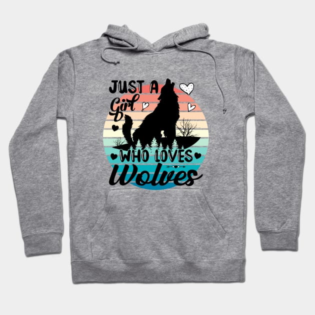 Just a girl who loves Wolves 5 Hoodie by Disentangled